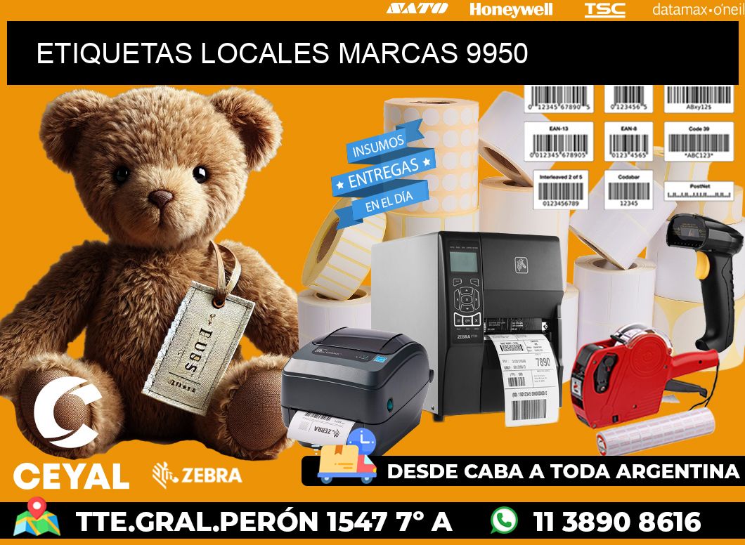 ETIQUETAS LOCALES MARCAS 9950