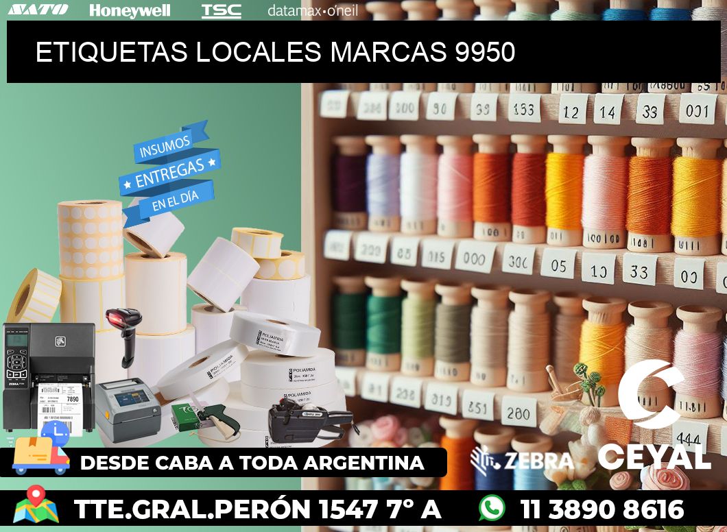 ETIQUETAS LOCALES MARCAS 9950