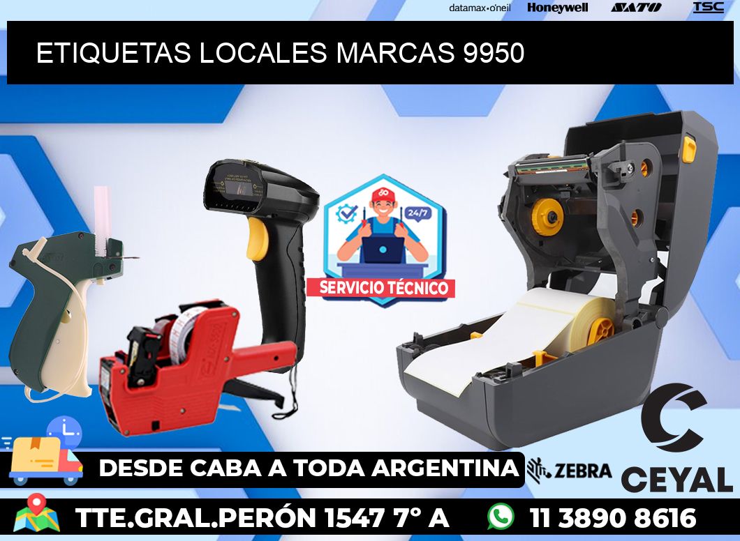 ETIQUETAS LOCALES MARCAS 9950