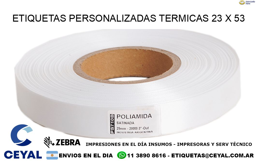 ETIQUETAS PERSONALIZADAS TERMICAS 23 x 53