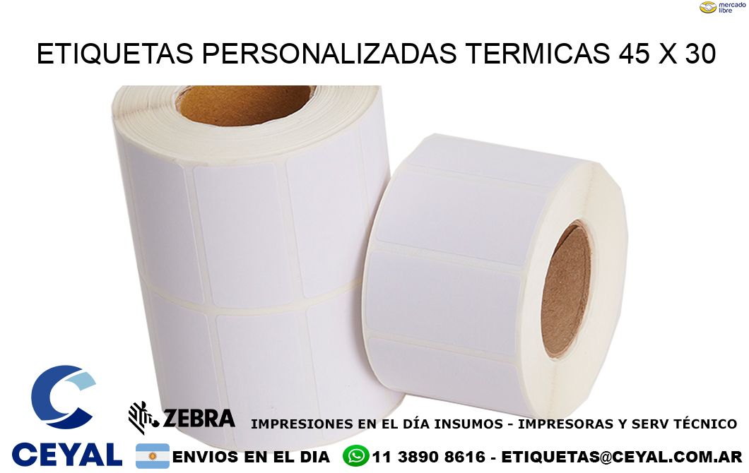 ETIQUETAS PERSONALIZADAS TERMICAS 45 x 30