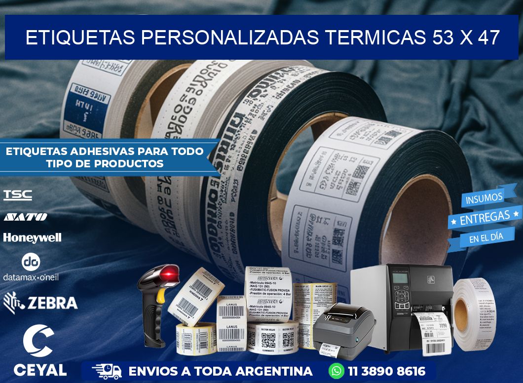 ETIQUETAS PERSONALIZADAS TERMICAS 53 x 47