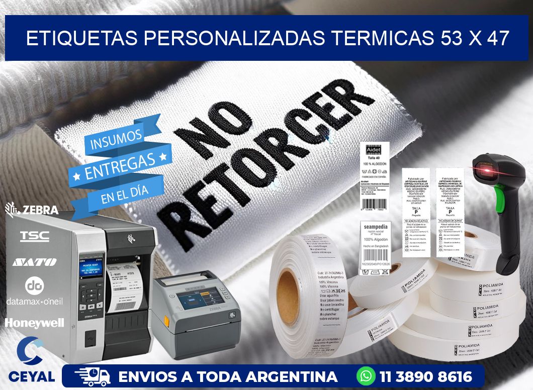 ETIQUETAS PERSONALIZADAS TERMICAS 53 x 47