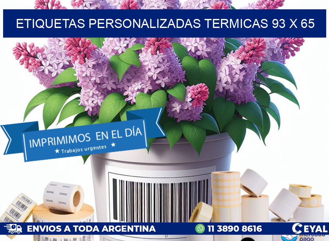 ETIQUETAS PERSONALIZADAS TERMICAS 93 x 65