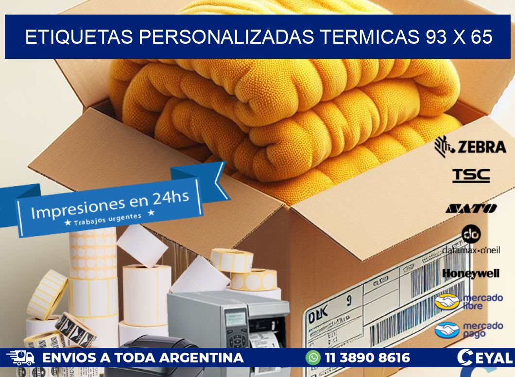 ETIQUETAS PERSONALIZADAS TERMICAS 93 x 65