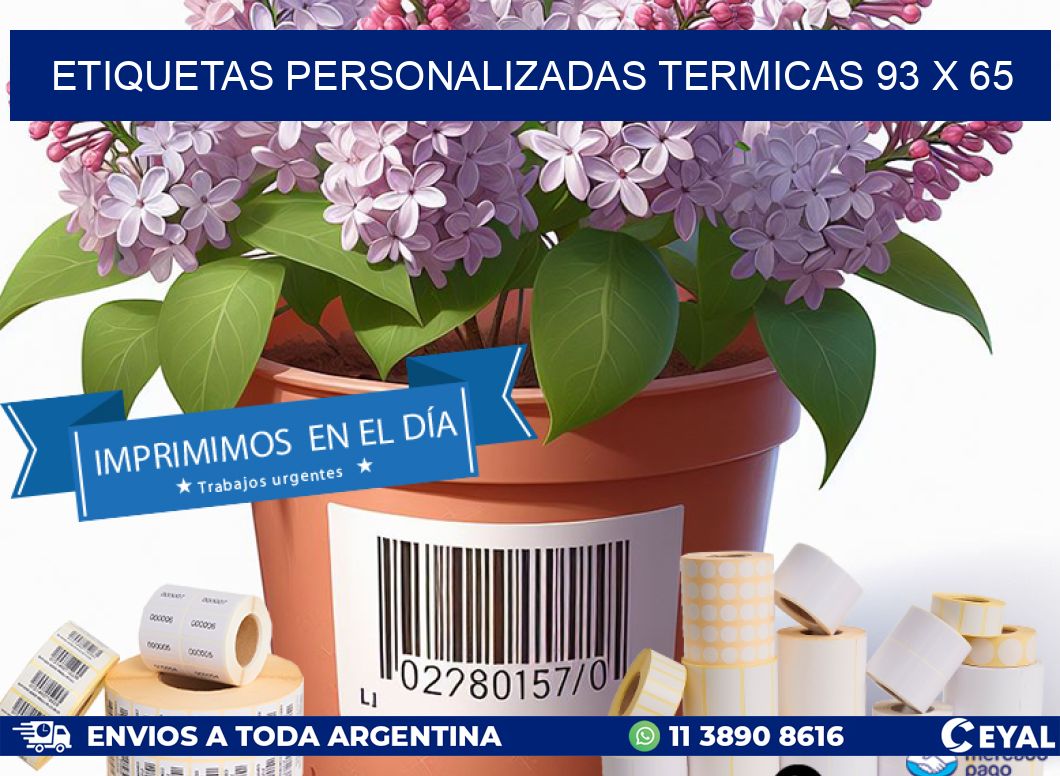 ETIQUETAS PERSONALIZADAS TERMICAS 93 x 65