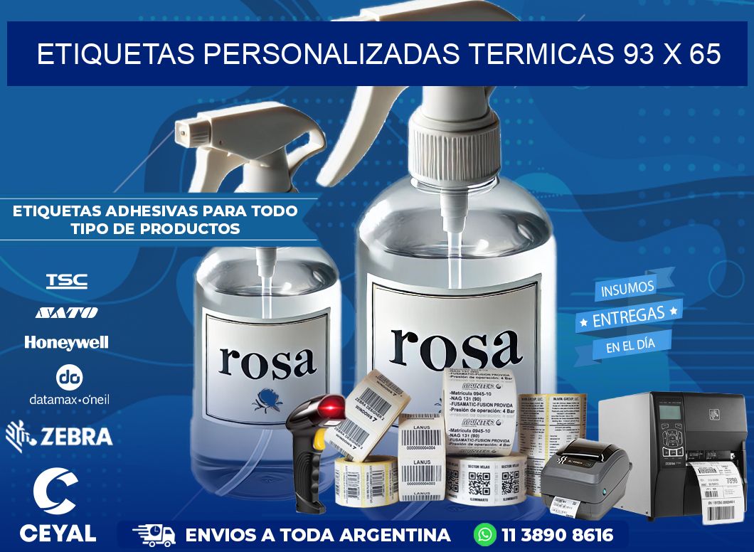 ETIQUETAS PERSONALIZADAS TERMICAS 93 x 65