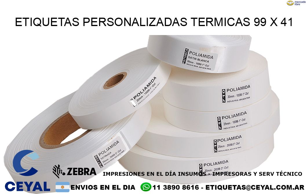 ETIQUETAS PERSONALIZADAS TERMICAS 99 x 41