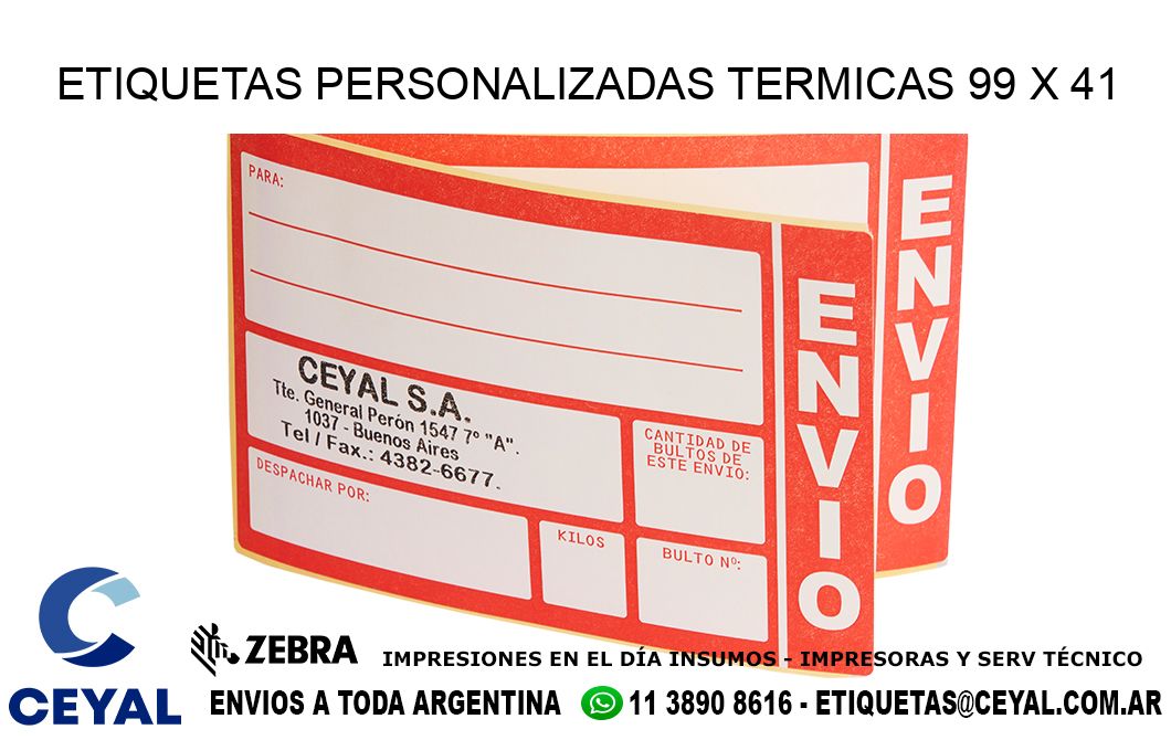 ETIQUETAS PERSONALIZADAS TERMICAS 99 x 41