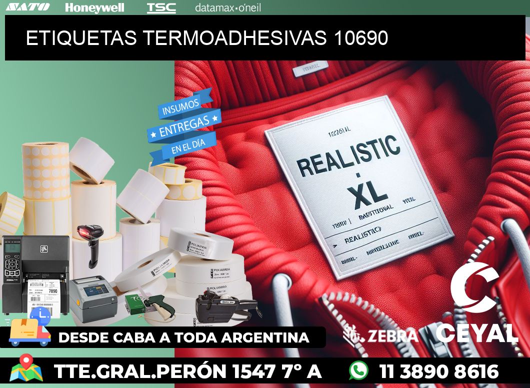 ETIQUETAS TERMOADHESIVAS 10690