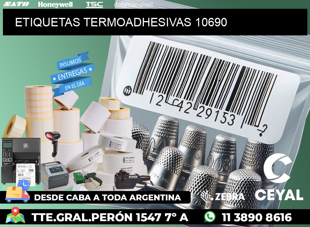ETIQUETAS TERMOADHESIVAS 10690