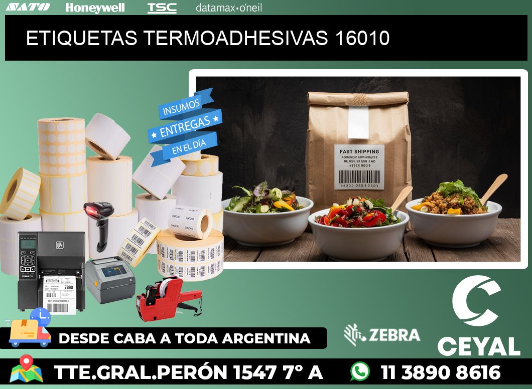 ETIQUETAS TERMOADHESIVAS 16010