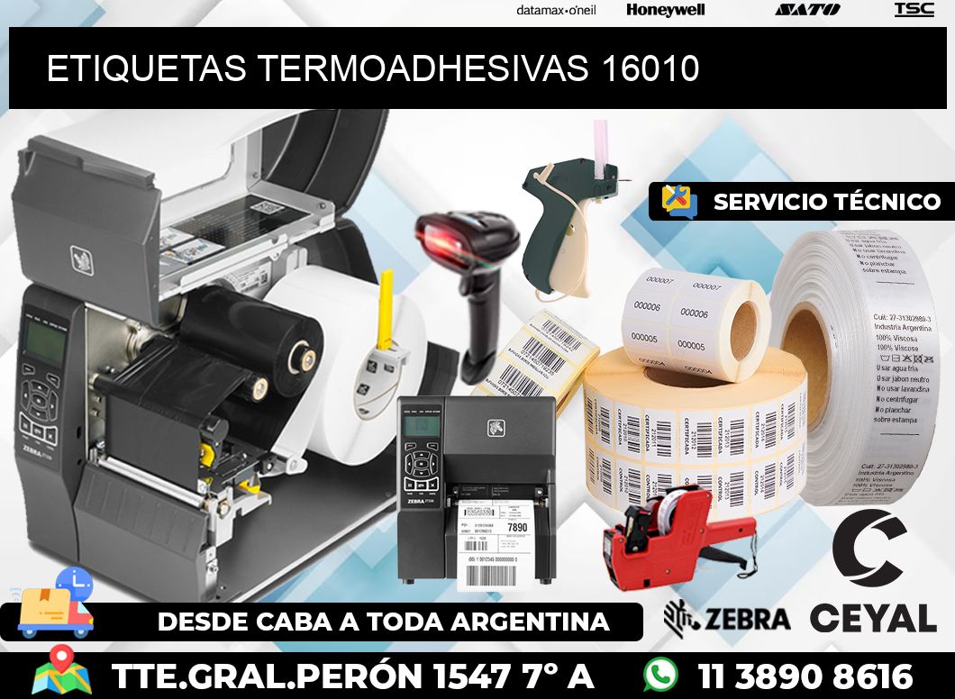 ETIQUETAS TERMOADHESIVAS 16010