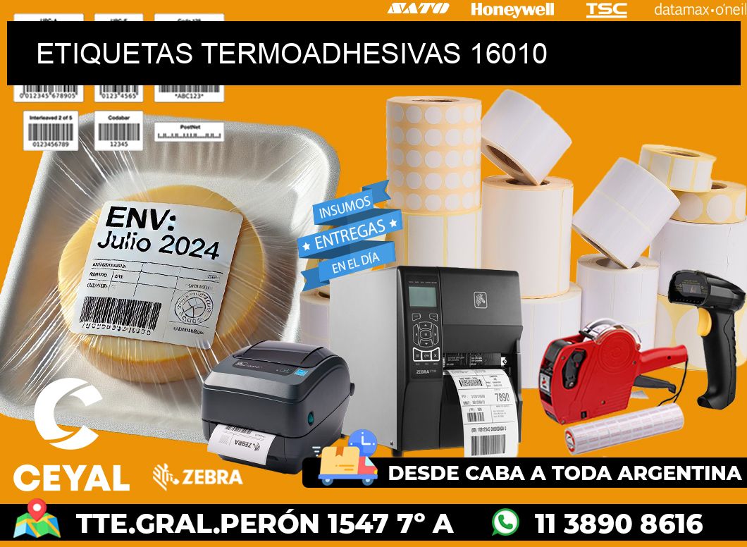 ETIQUETAS TERMOADHESIVAS 16010