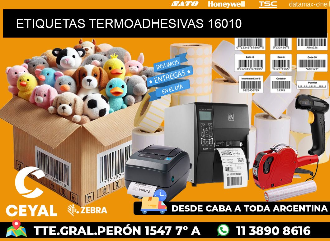 ETIQUETAS TERMOADHESIVAS 16010