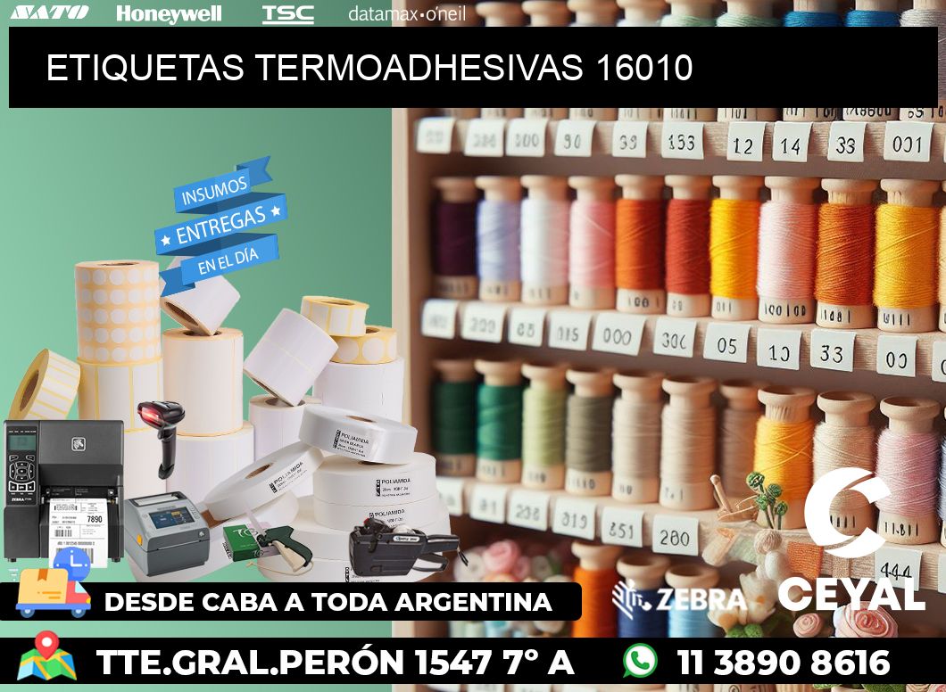 ETIQUETAS TERMOADHESIVAS 16010