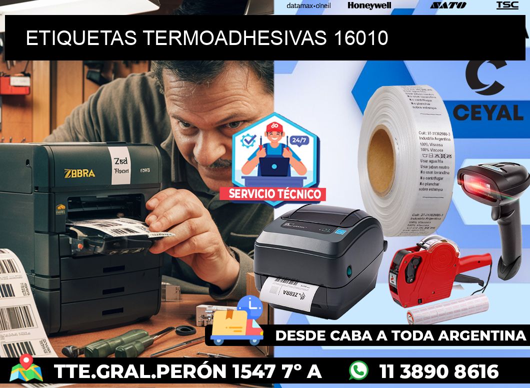 ETIQUETAS TERMOADHESIVAS 16010