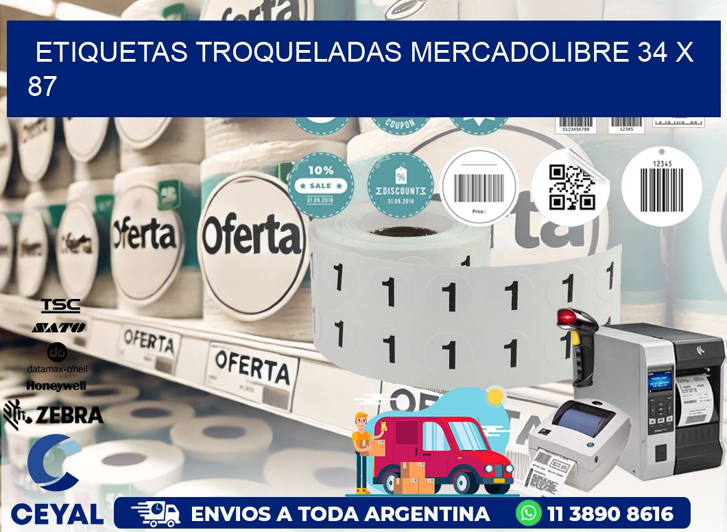 ETIQUETAS TROQUELADAS MERCADOLIBRE 34 x 87