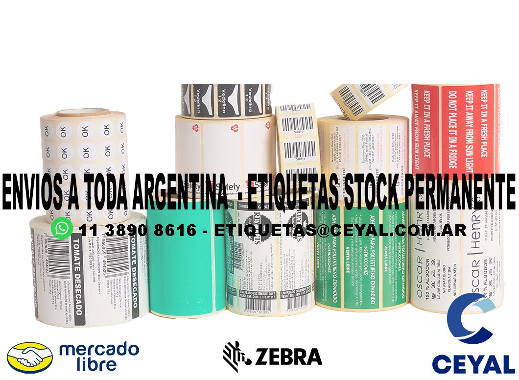 ETIQUETAS TROQUELADAS MERCADOLIBRE 56 x 97