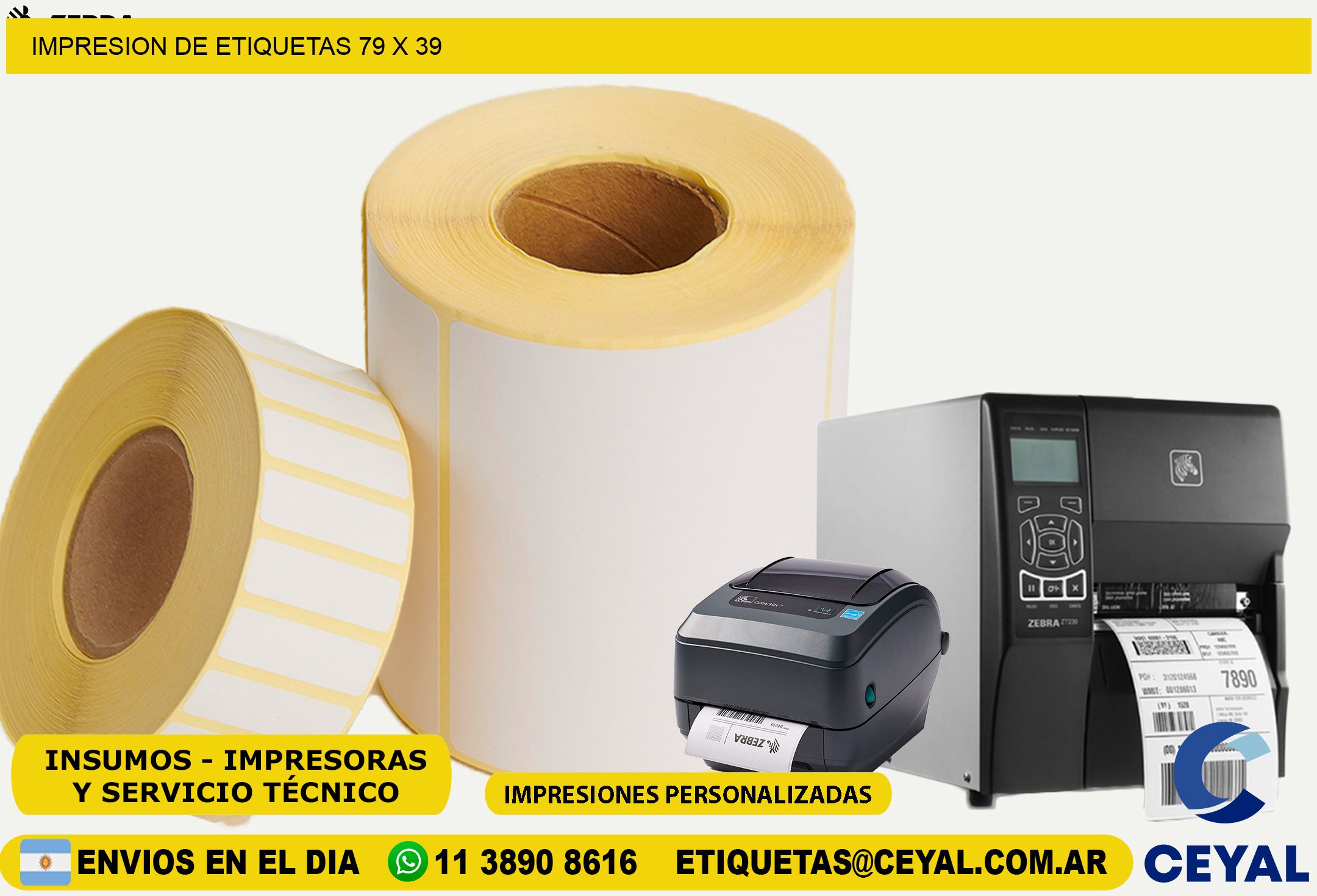 IMPRESION DE ETIQUETAS 79 x 39