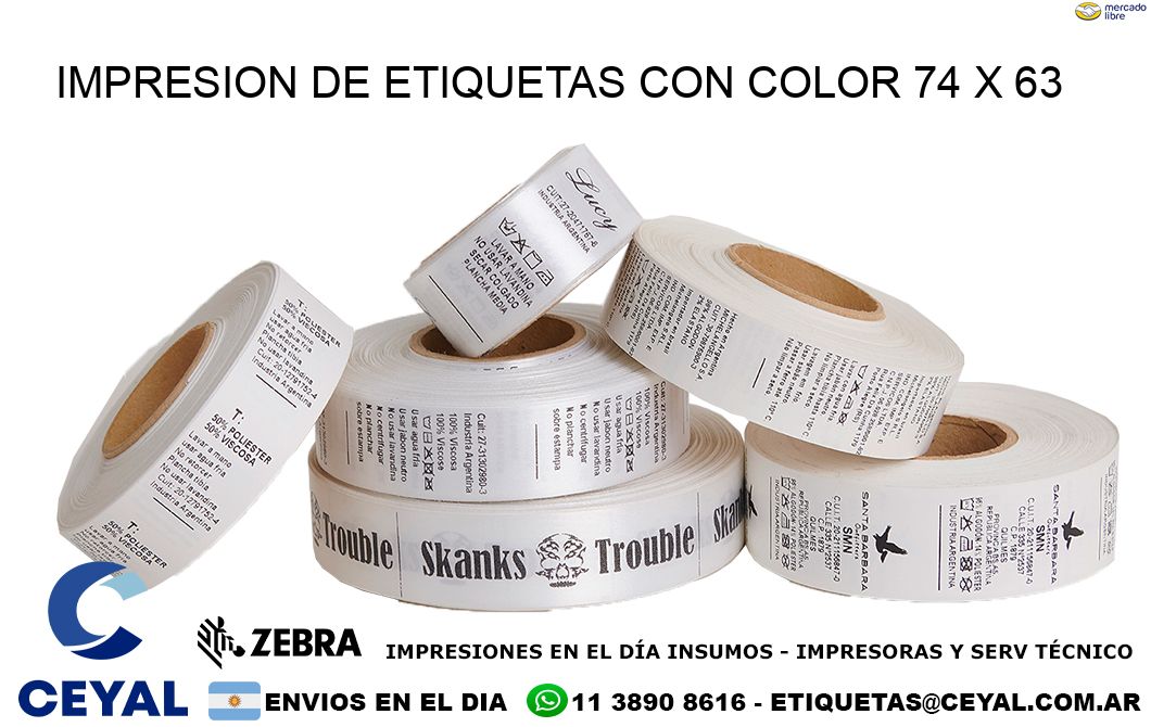 IMPRESION DE ETIQUETAS CON COLOR 74 x 63