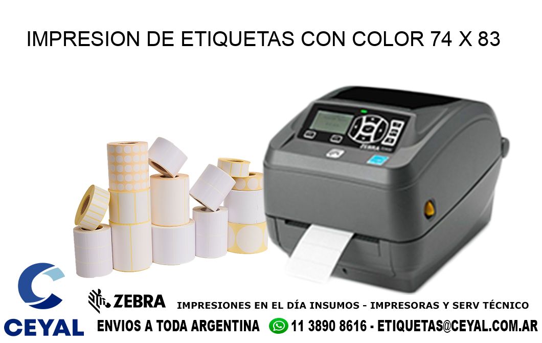 IMPRESION DE ETIQUETAS CON COLOR 74 x 83