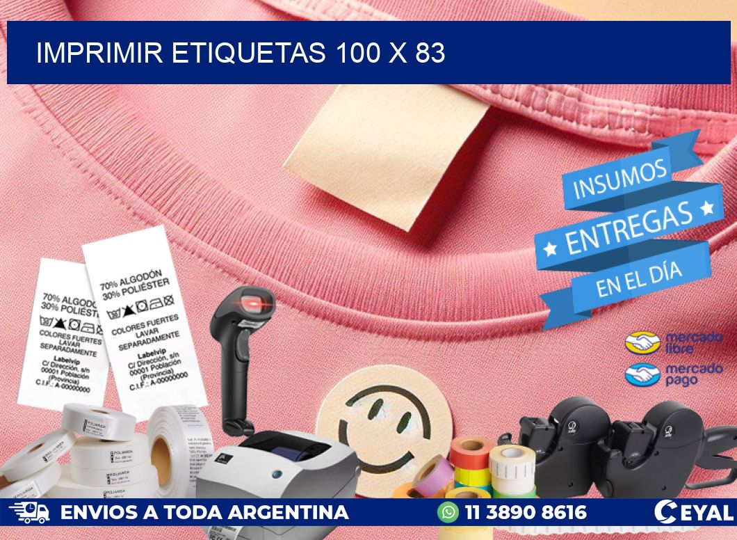 IMPRIMIR ETIQUETAS 100 x 83