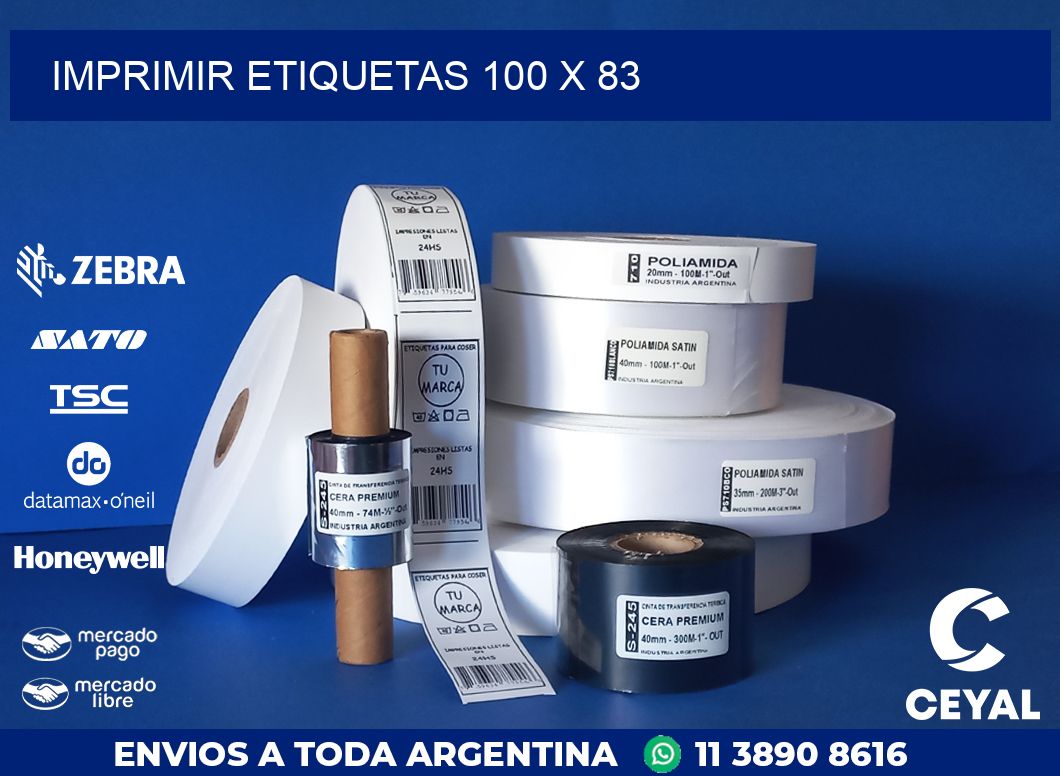 IMPRIMIR ETIQUETAS 100 x 83