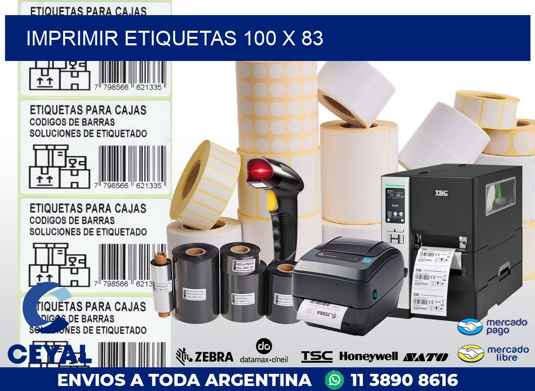 IMPRIMIR ETIQUETAS 100 x 83