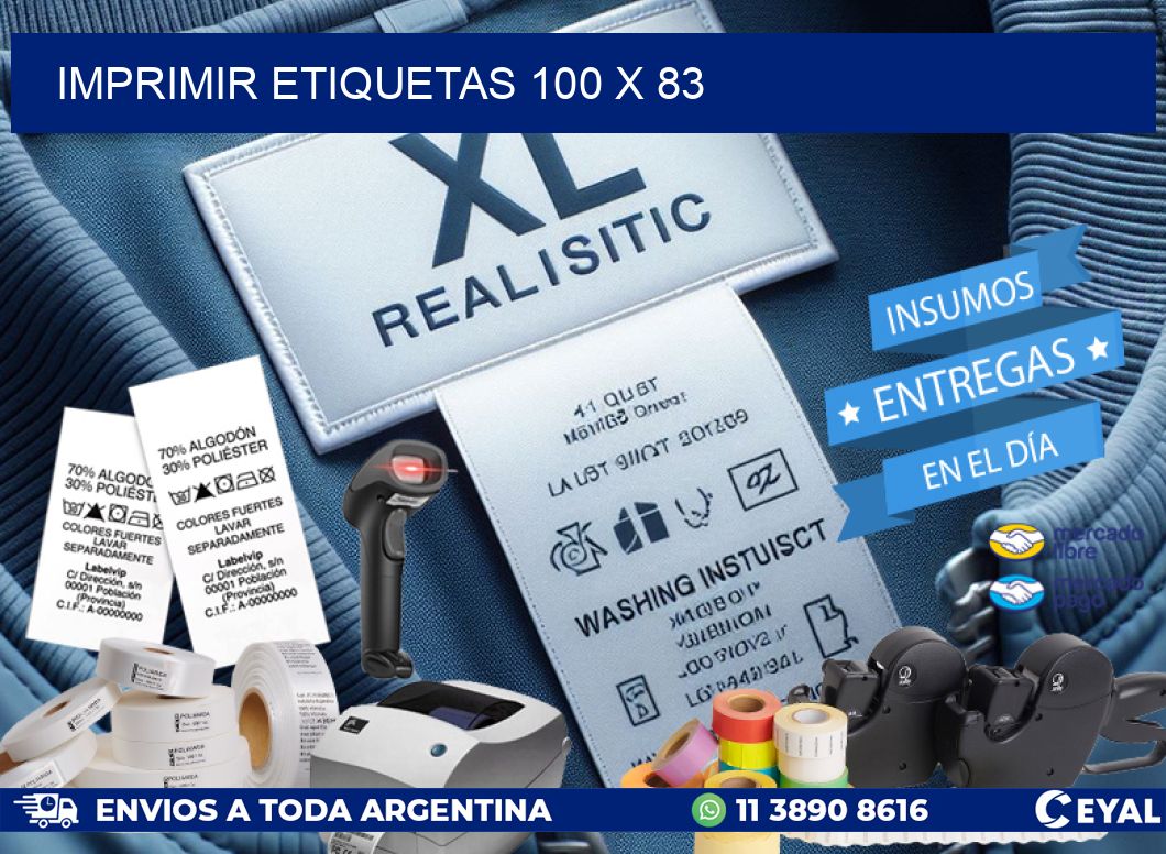 IMPRIMIR ETIQUETAS 100 x 83