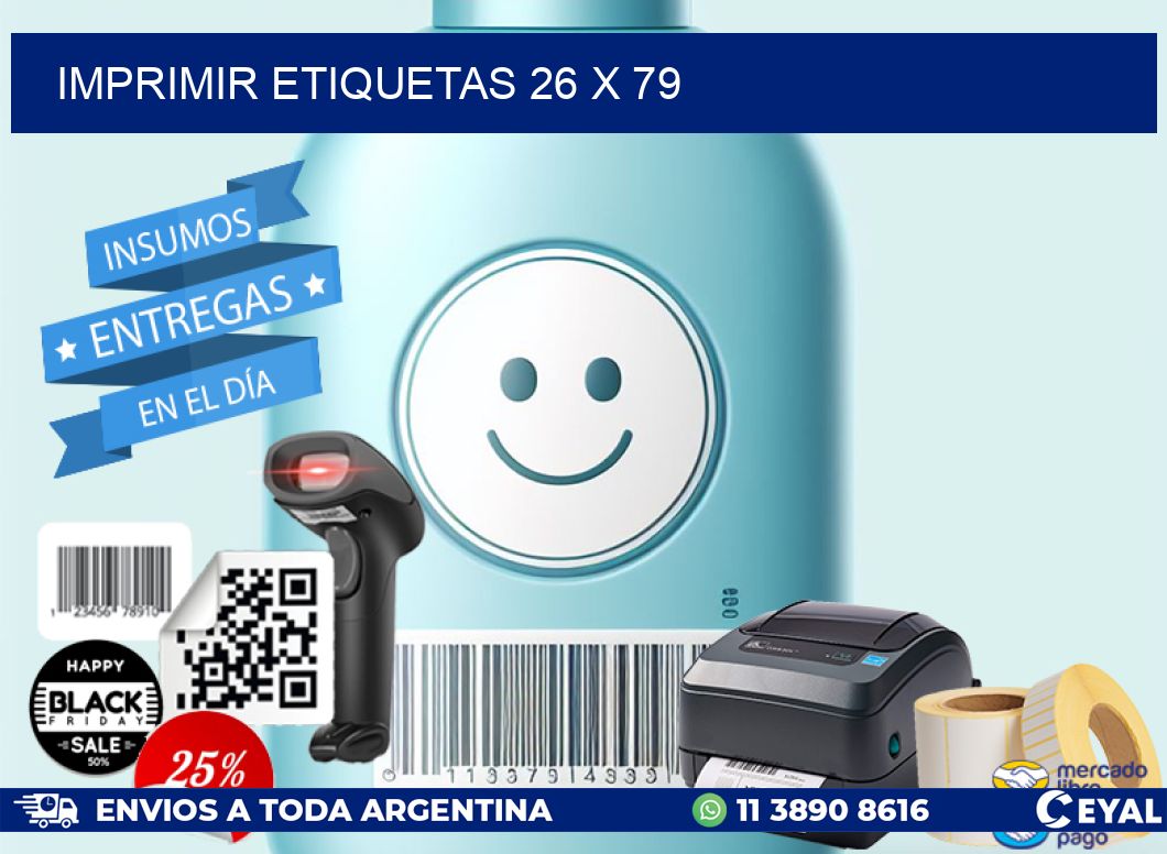 IMPRIMIR ETIQUETAS 26 x 79