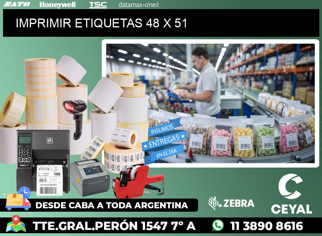 IMPRIMIR ETIQUETAS 48 x 51