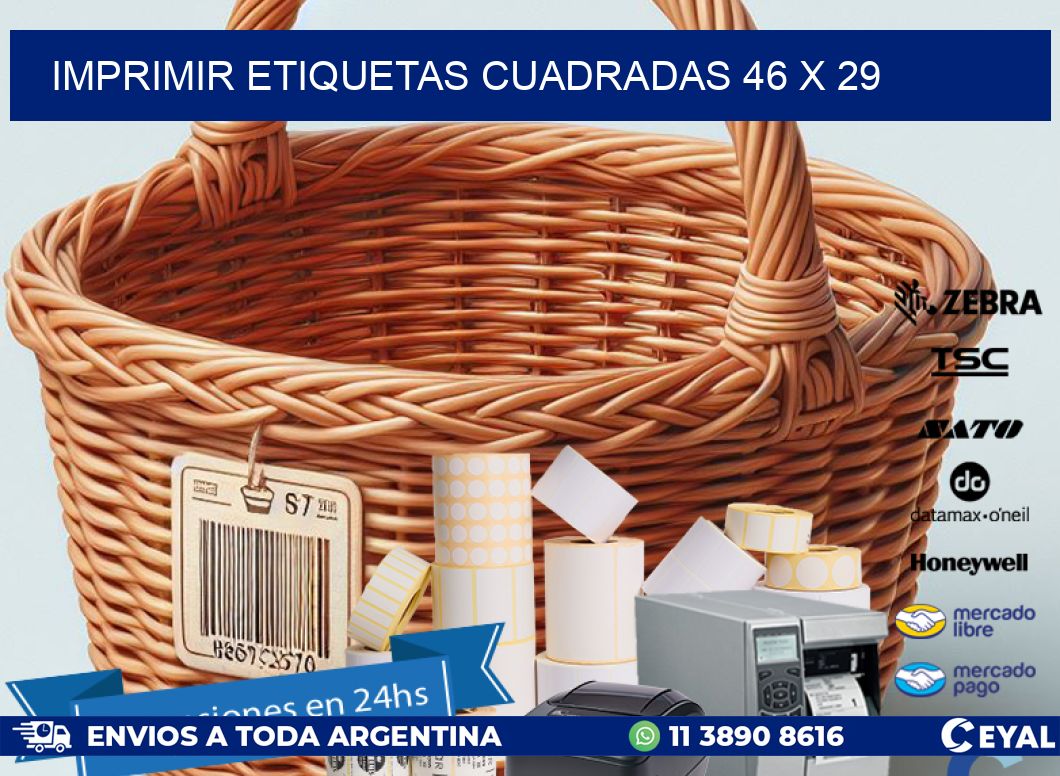 IMPRIMIR ETIQUETAS CUADRADAS 46 x 29