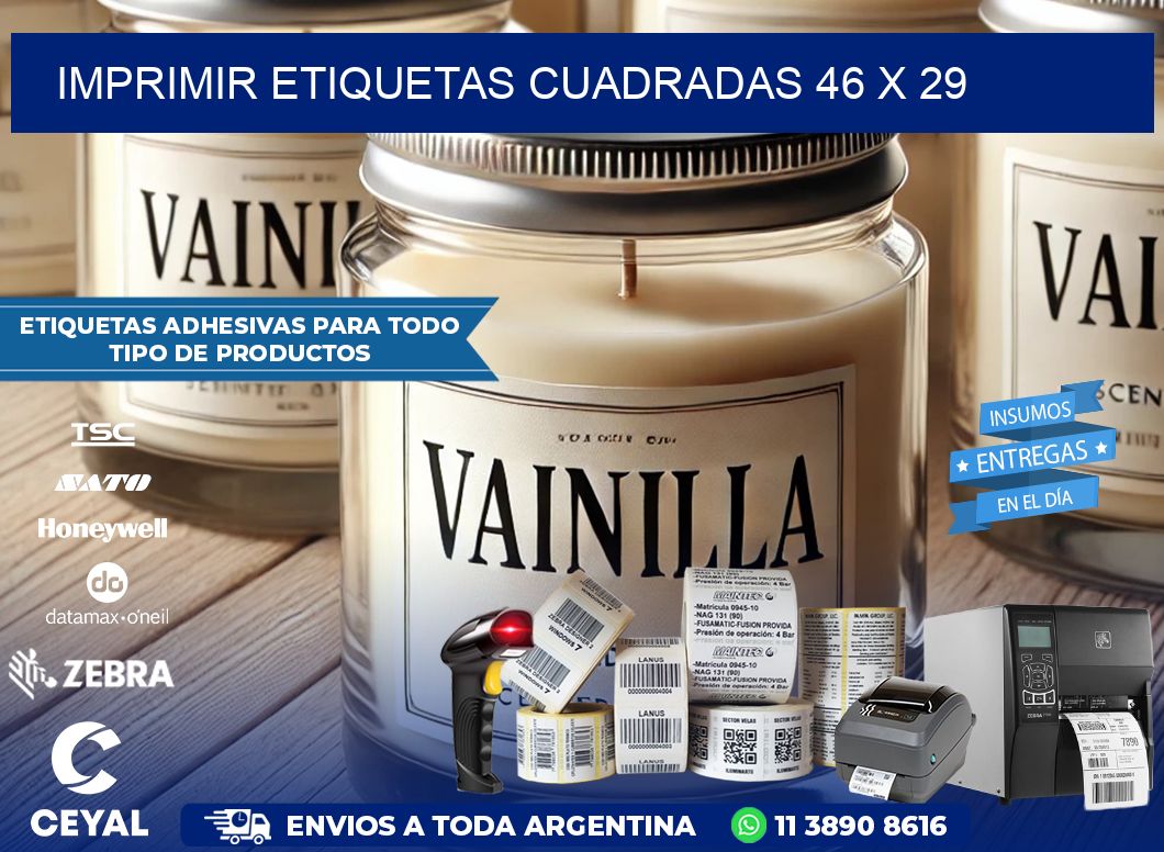 IMPRIMIR ETIQUETAS CUADRADAS 46 x 29