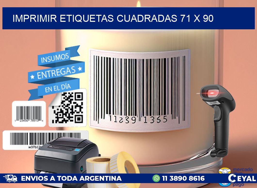 IMPRIMIR ETIQUETAS CUADRADAS 71 x 90