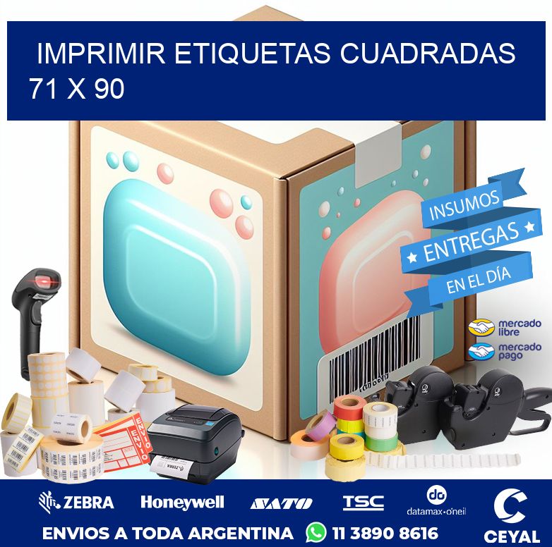 IMPRIMIR ETIQUETAS CUADRADAS 71 x 90