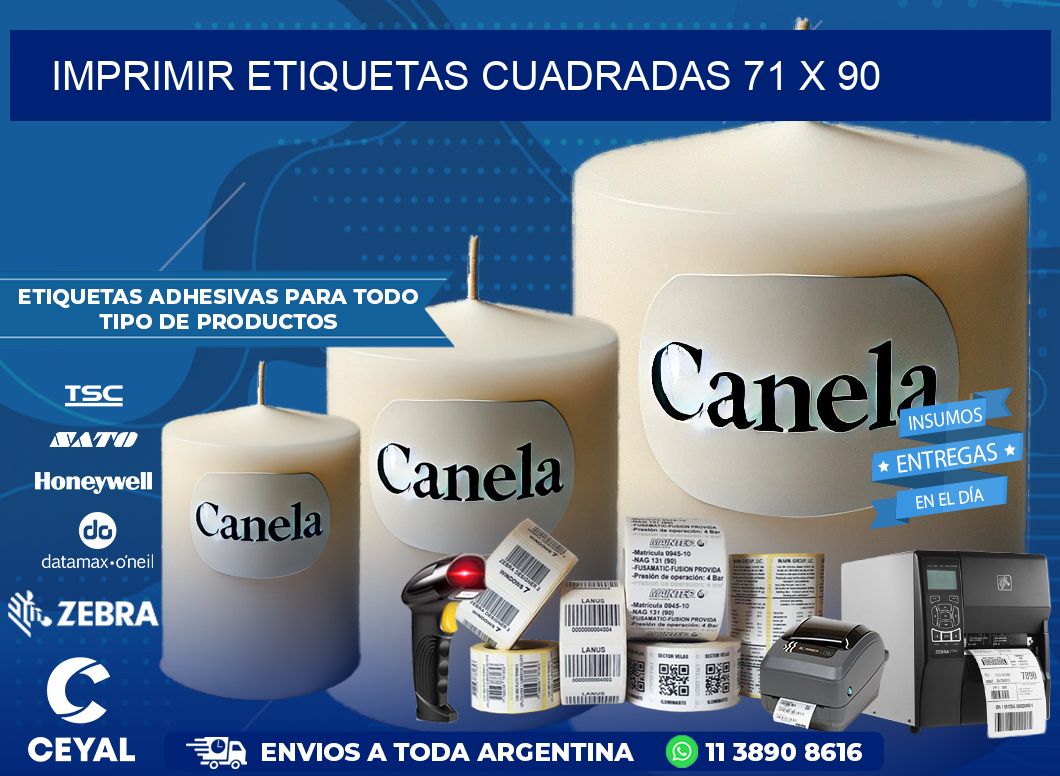 IMPRIMIR ETIQUETAS CUADRADAS 71 x 90