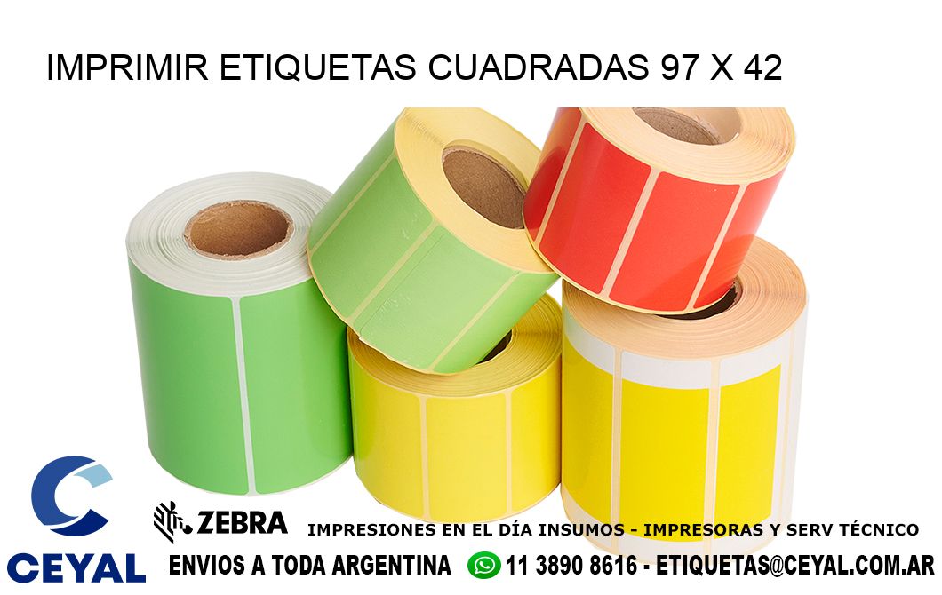 IMPRIMIR ETIQUETAS CUADRADAS 97 x 42