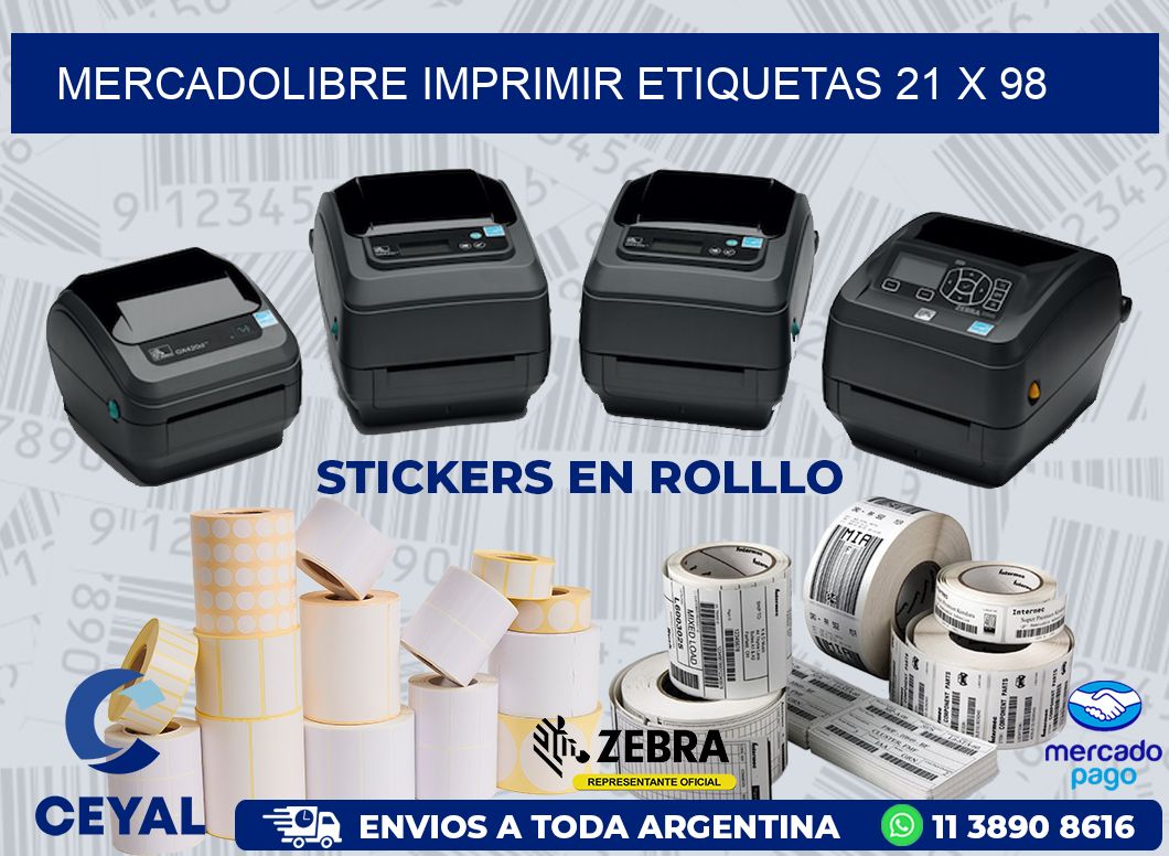 MERCADOLIBRE IMPRIMIR ETIQUETAS 21 x 98