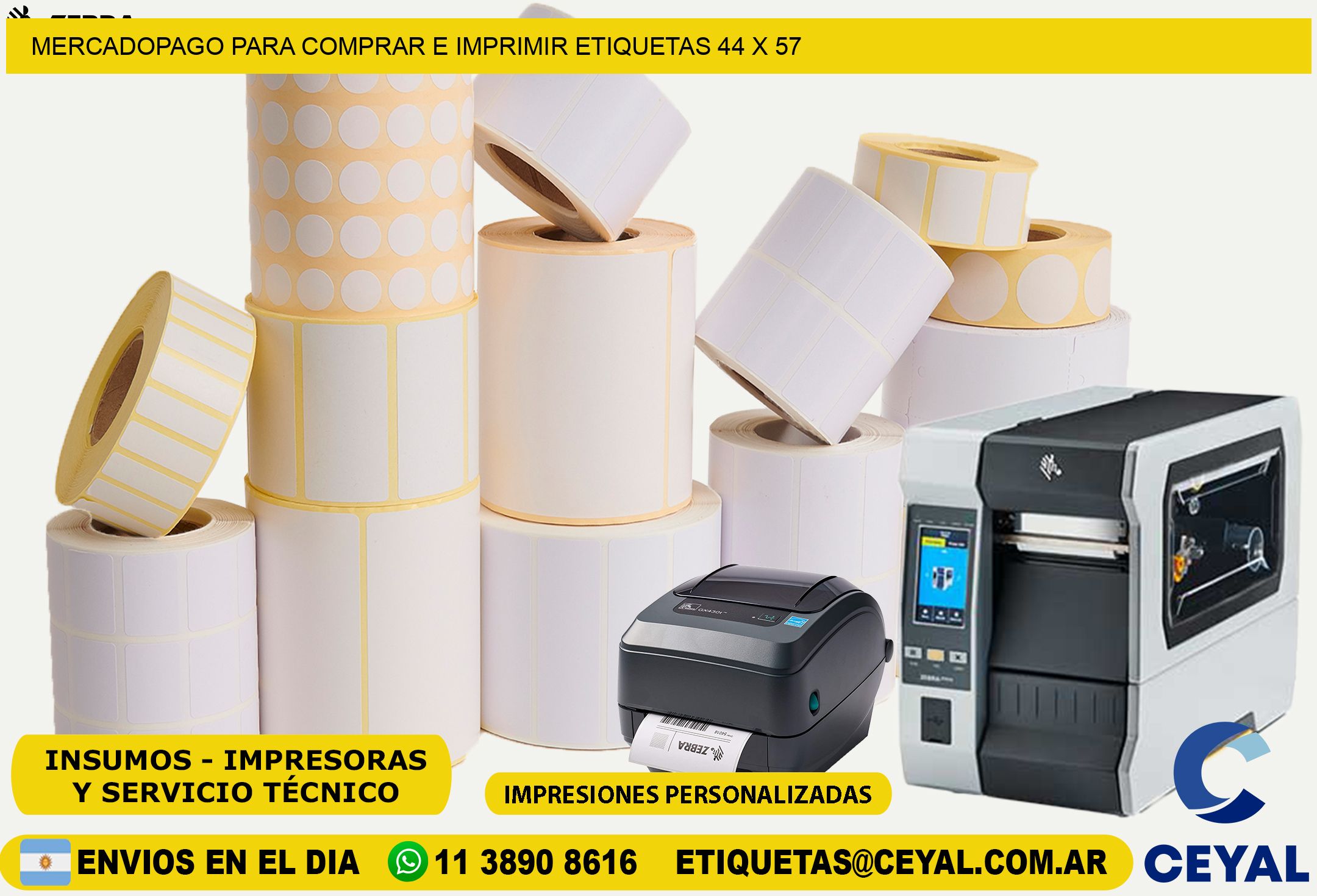 MERCADOPAGO PARA COMPRAR E IMPRIMIR ETIQUETAS 44 x 57