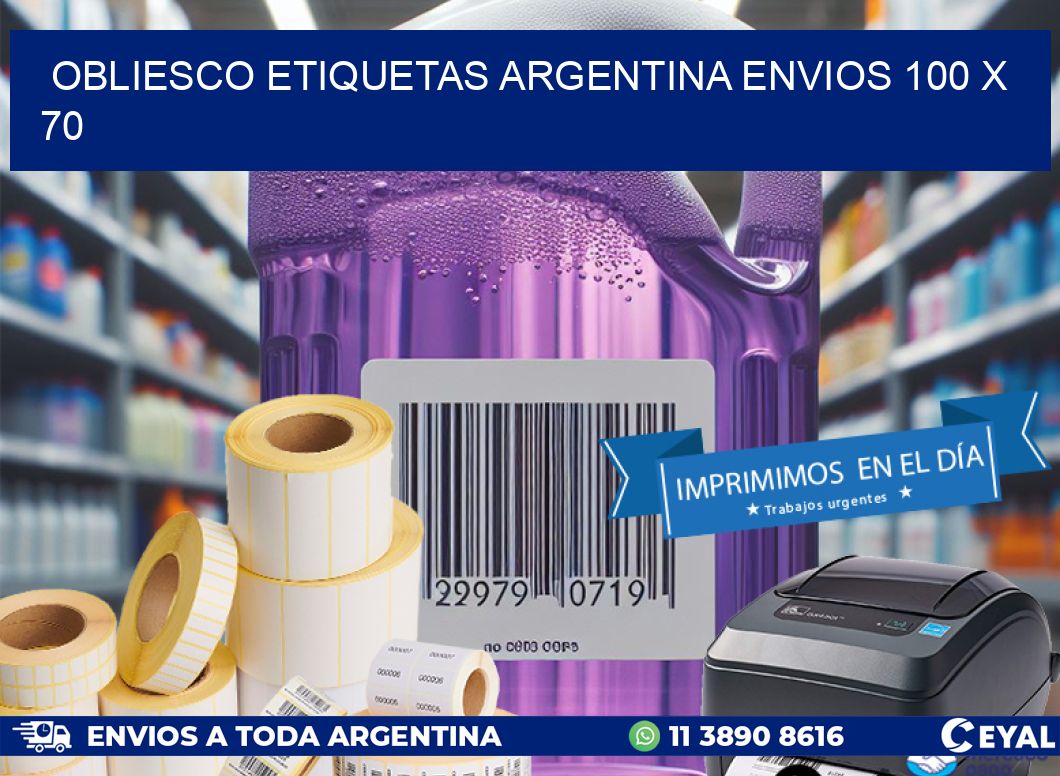 OBLIESCO ETIQUETAS ARGENTINA ENVIOS 100 x 70