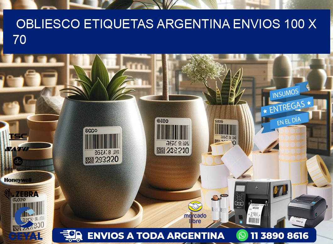 OBLIESCO ETIQUETAS ARGENTINA ENVIOS 100 x 70