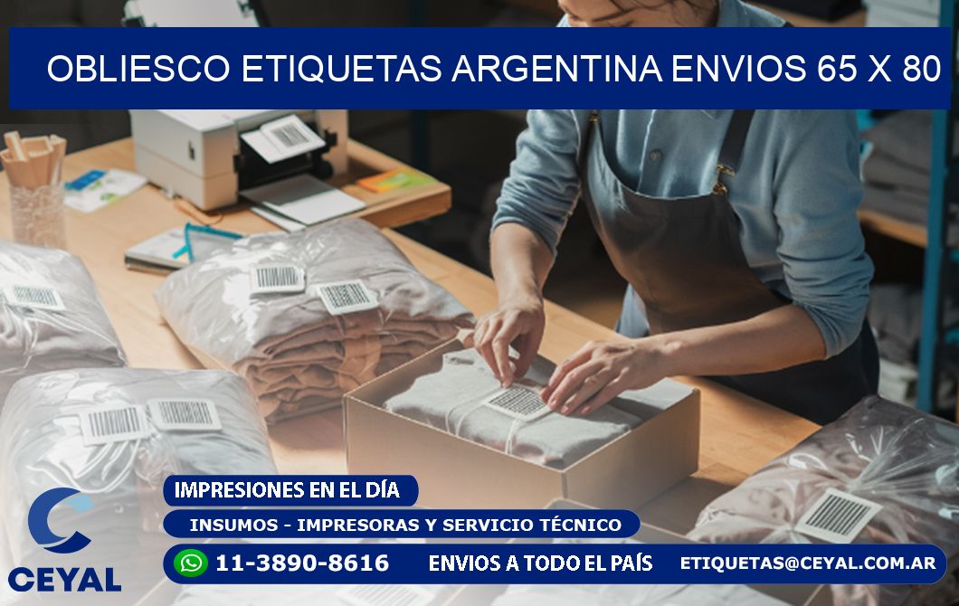 OBLIESCO ETIQUETAS ARGENTINA ENVIOS 65 x 80