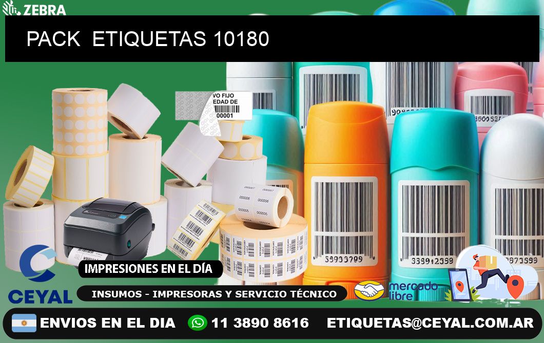 PACK  ETIQUETAS 10180