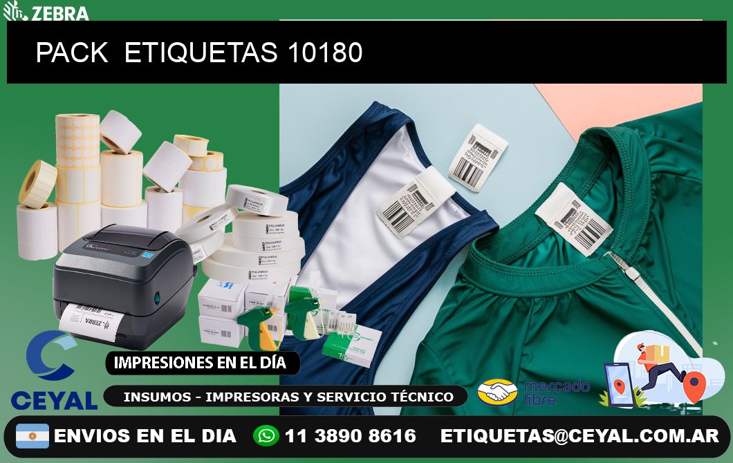 PACK  ETIQUETAS 10180