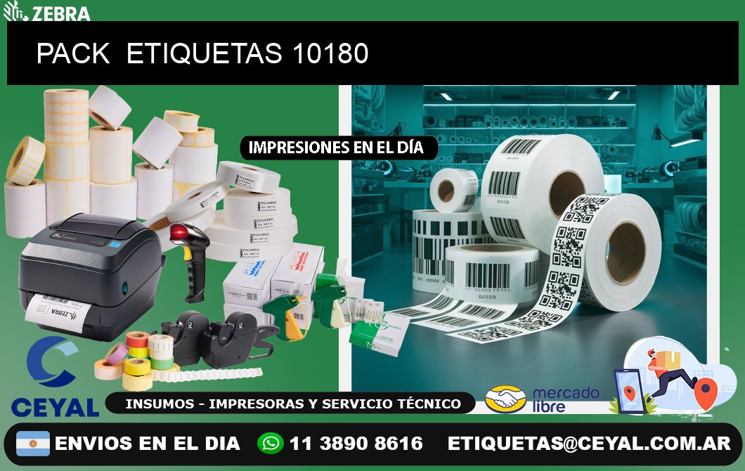 PACK  ETIQUETAS 10180
