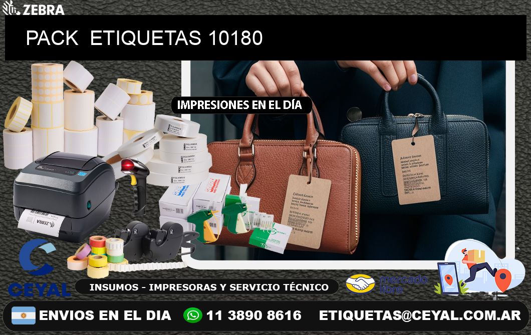PACK  ETIQUETAS 10180