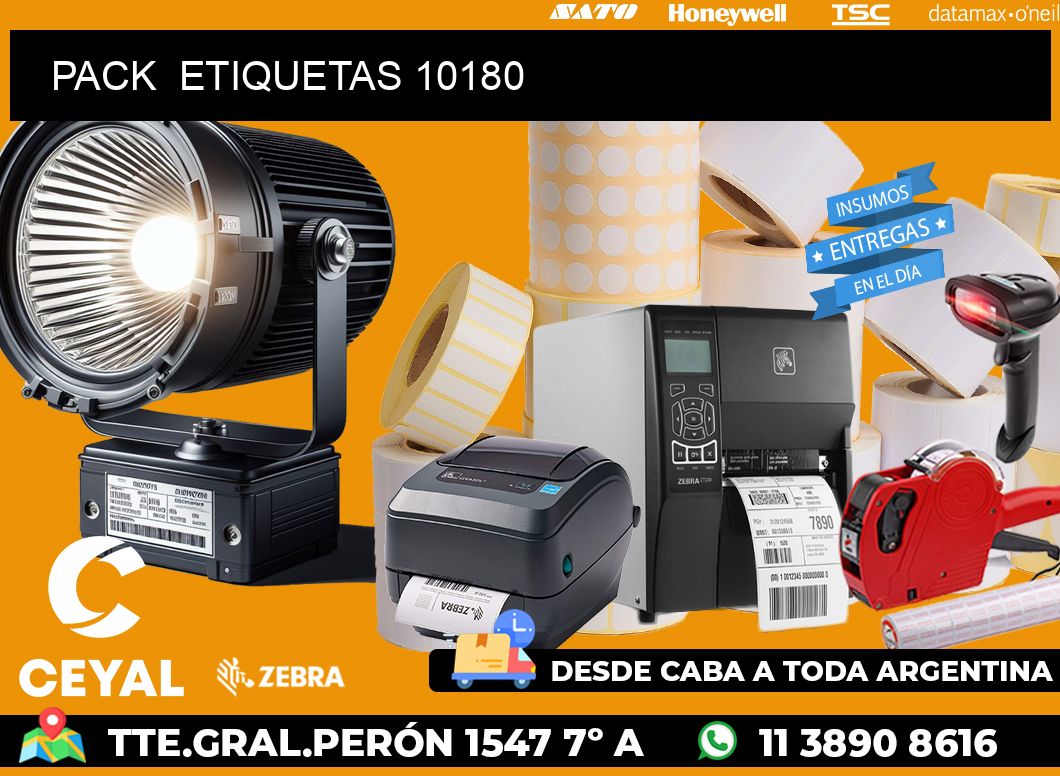 PACK  ETIQUETAS 10180