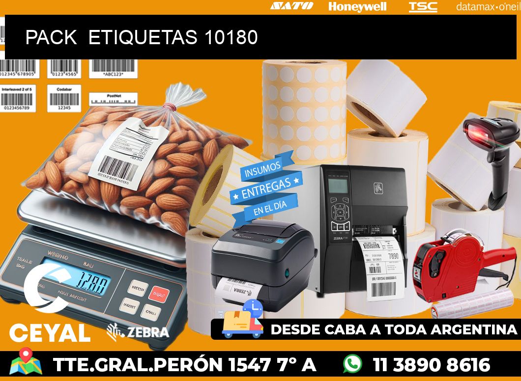 PACK  ETIQUETAS 10180