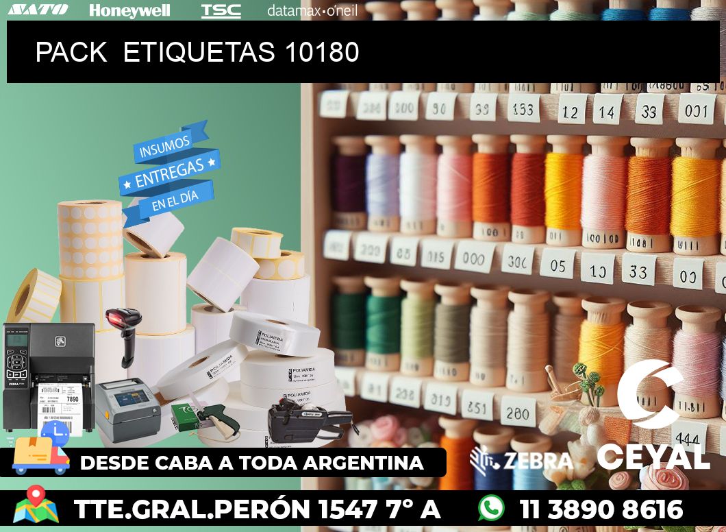 PACK  ETIQUETAS 10180